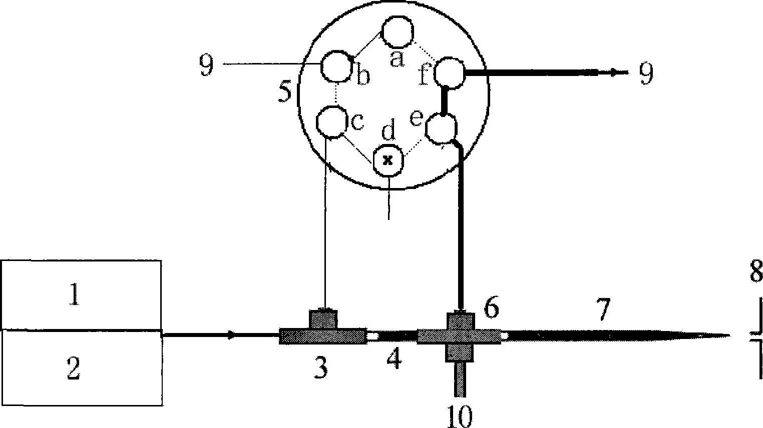 Method and special apparatus for on-line enrichment and automatic analysis of endogenous polypeptide