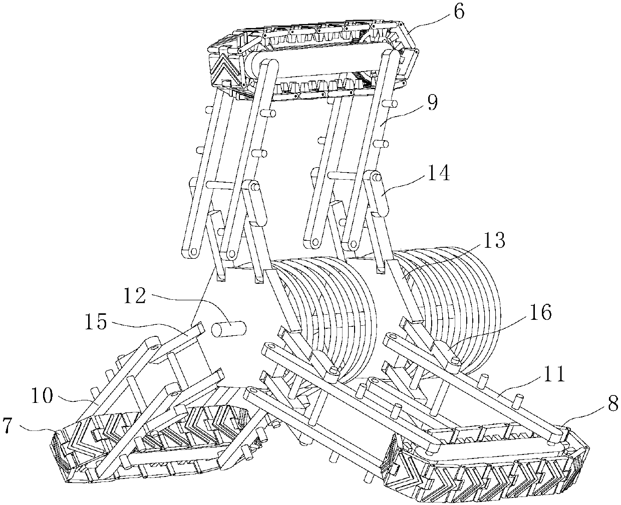 Self-adaption pipeline crawling device and pipeline weld seam detecting method