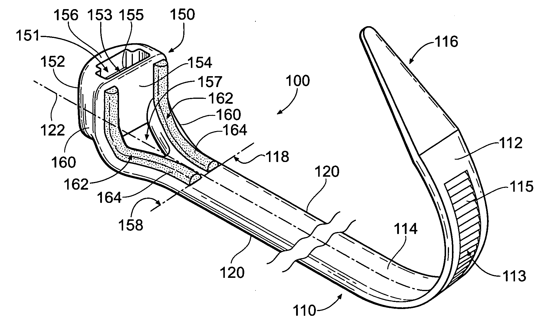 Bundle tie with head dampener