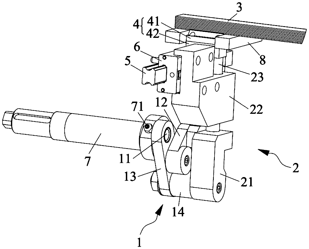 Flat tube discharging device