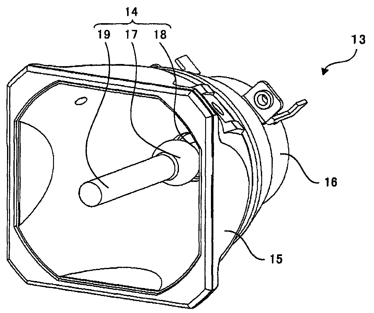 Light source device and projecting display device provided with light source device