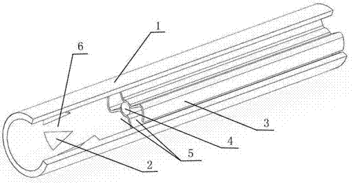 Internally finned tube heat exchanger with micro wedge structures