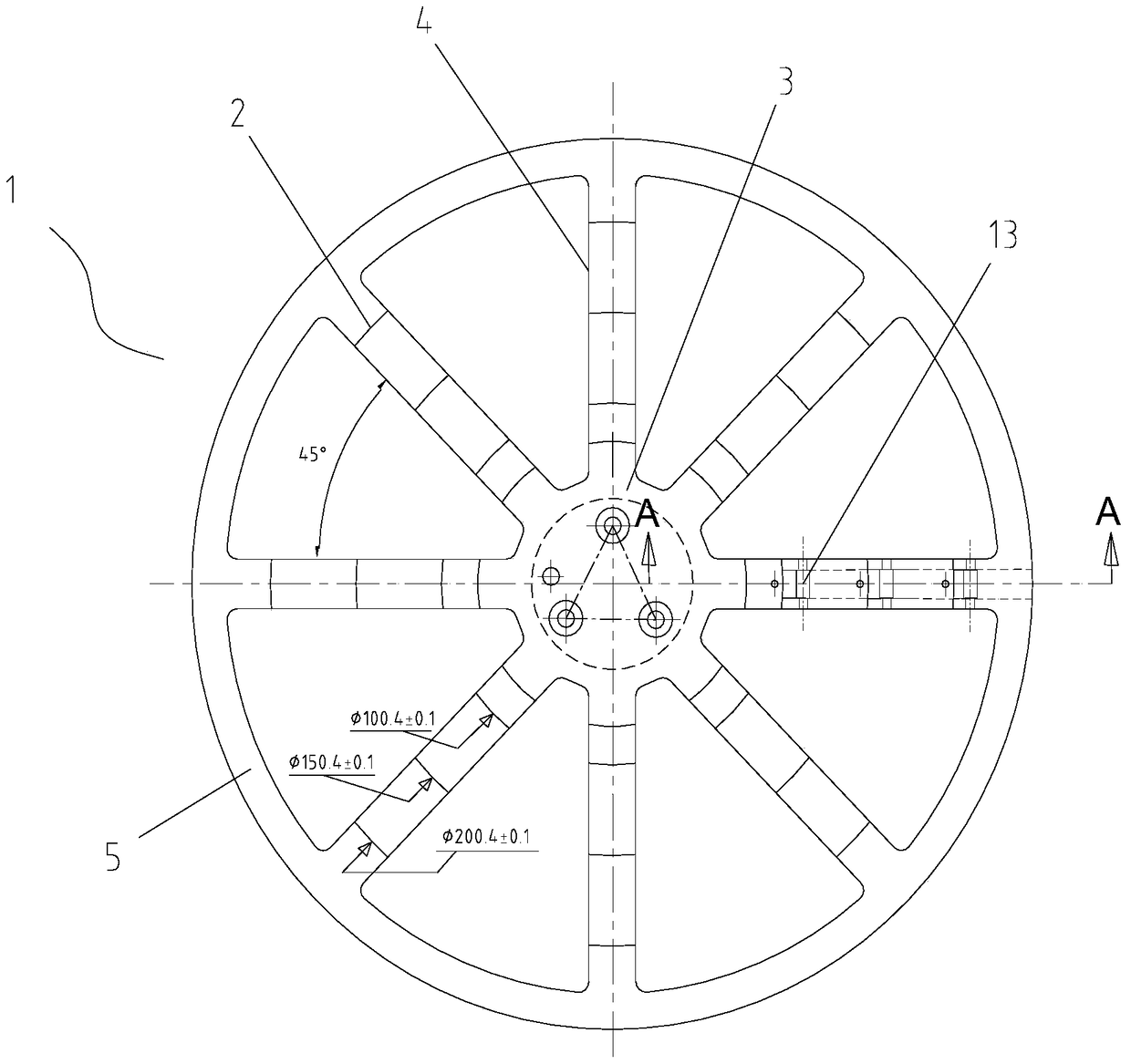 Integrated cleaning fixture for automatically rotating and fixing silicon wafers