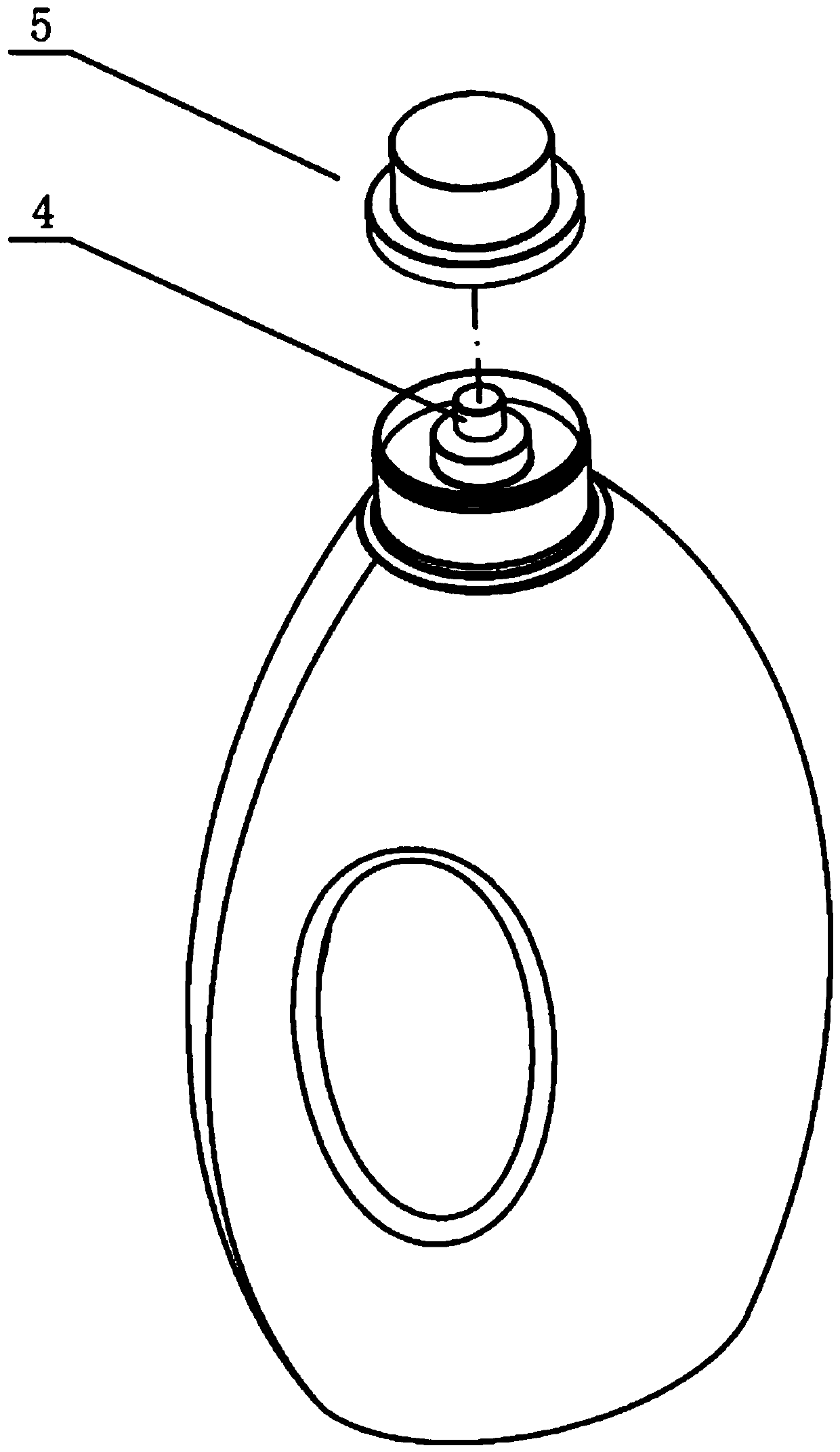 Liquid packaging container with liquid guide opening structure