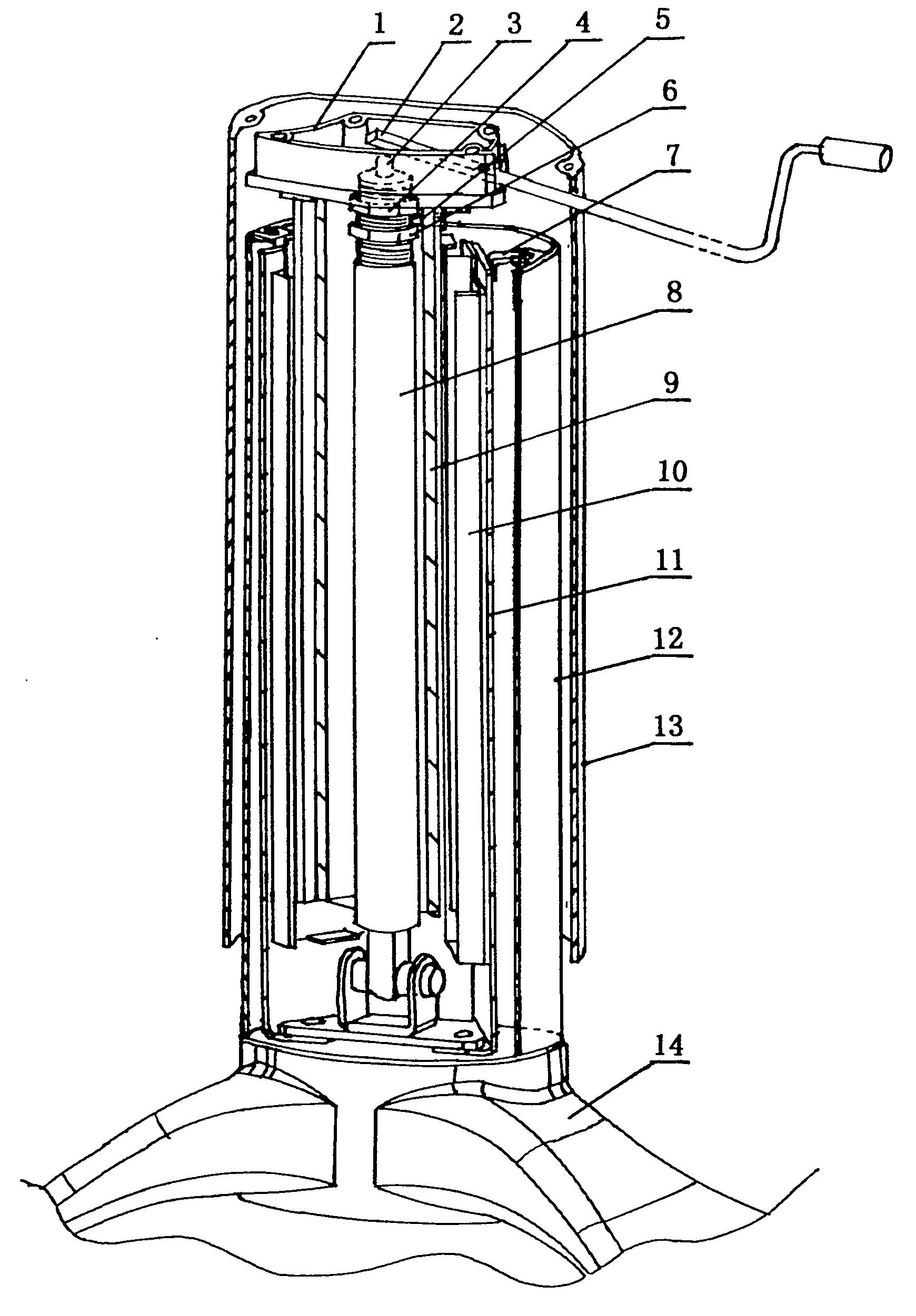 Elevator mechanism of electronic ward round cart