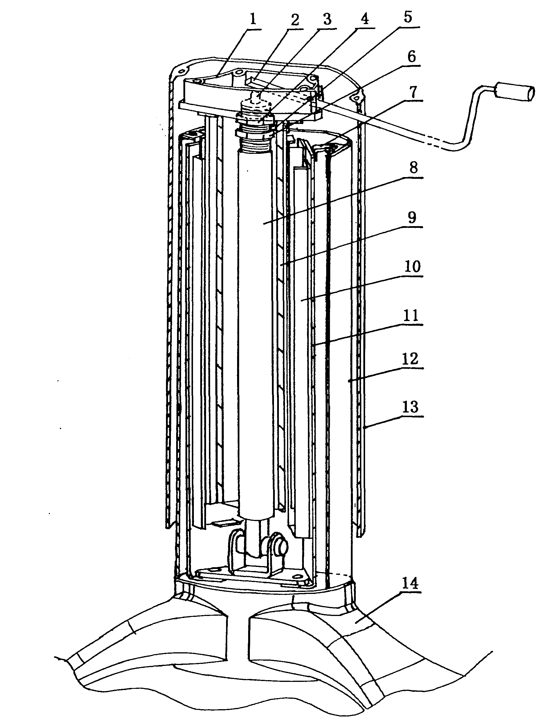 Elevator mechanism of electronic ward round cart