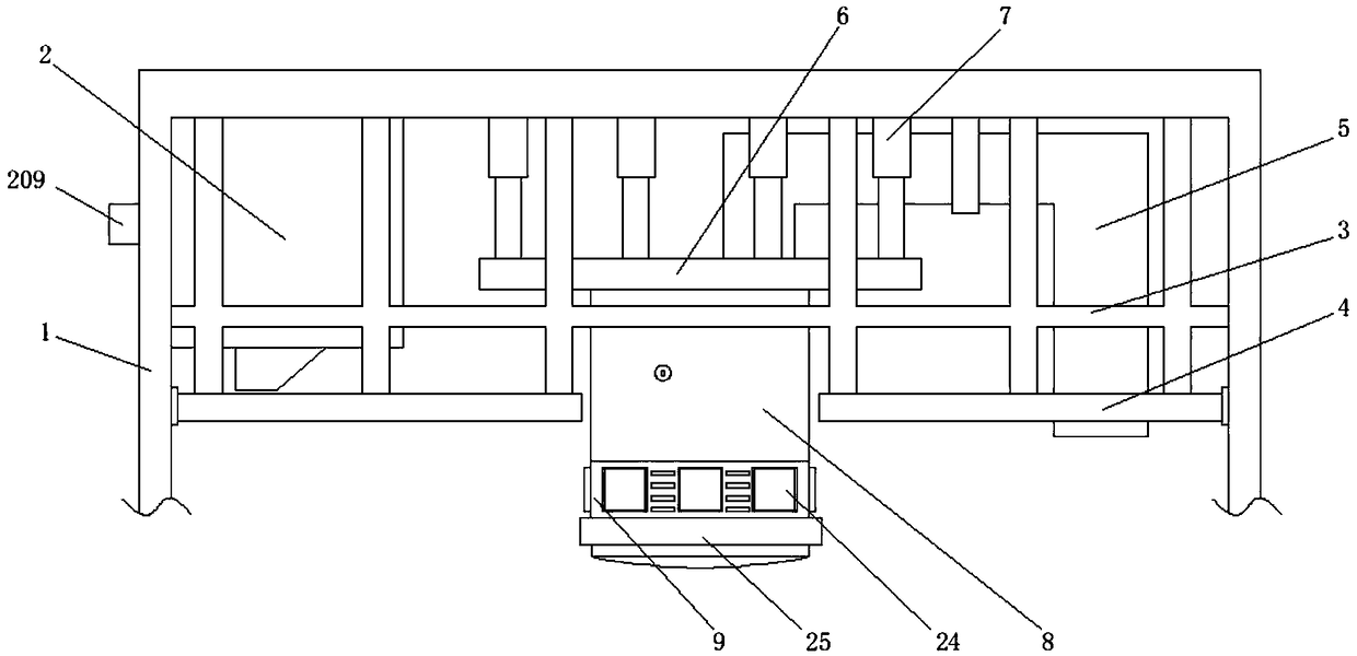 Kitchen and bath rendering ceiling decoration combination device based on high-end science and technology sense