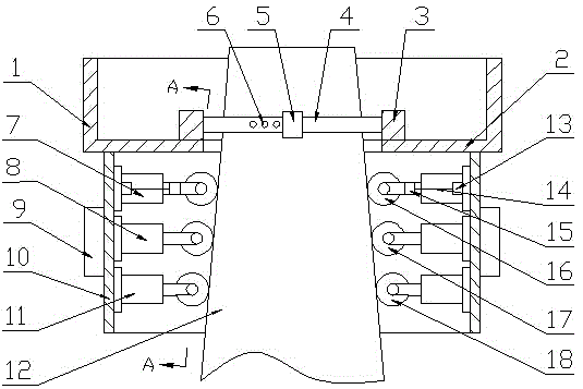 Electric lifting type telegraph pole climbing device