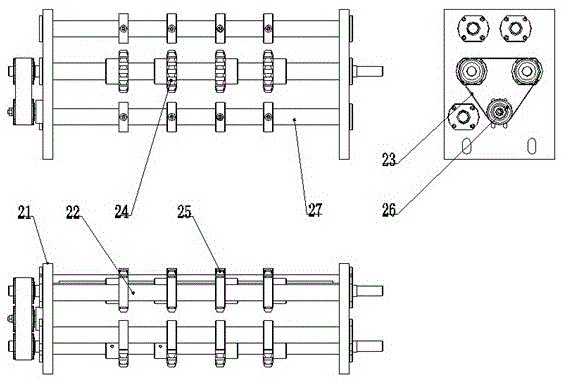 A segmented transmission mechanism for industrial heating furnace