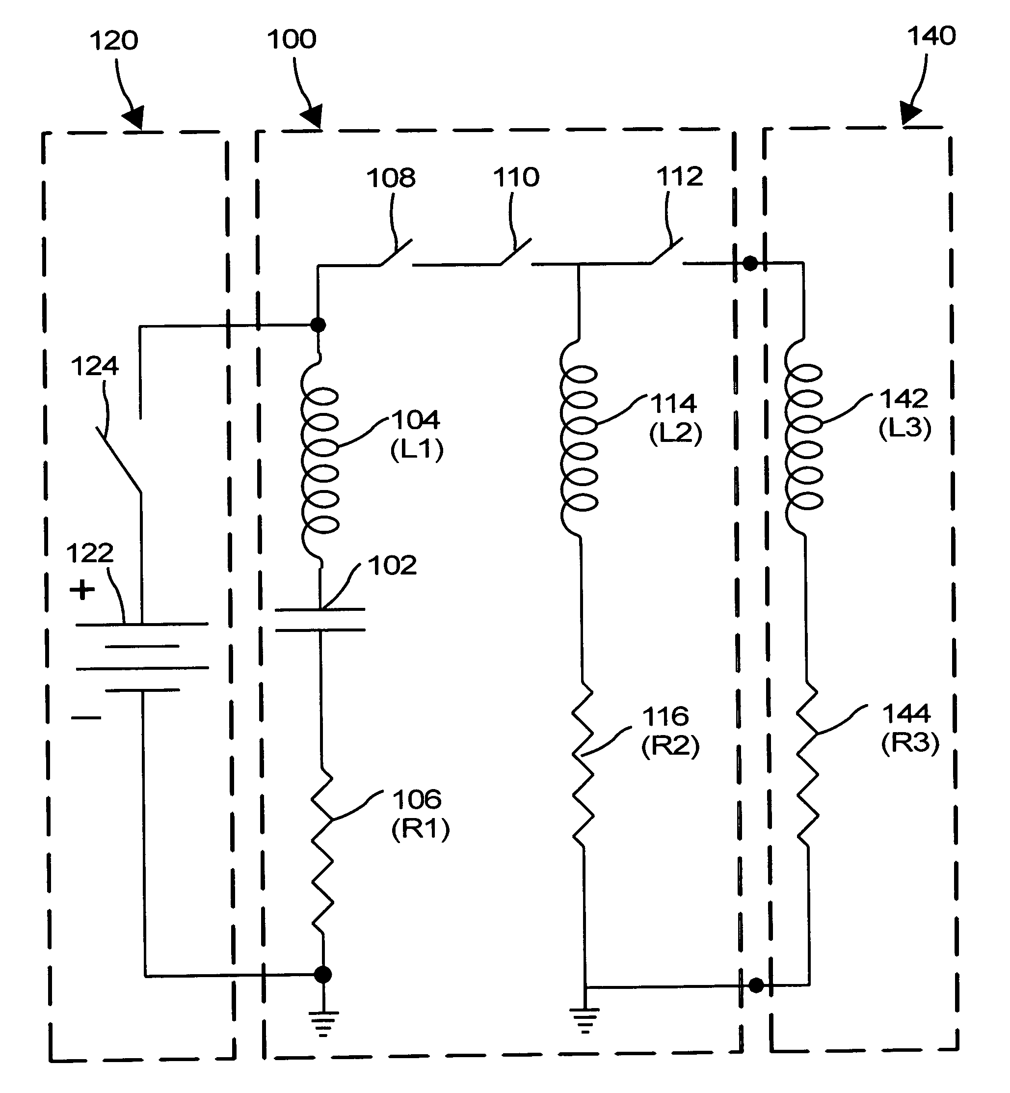 Inductive pulse forming network for high-current, high-power applications