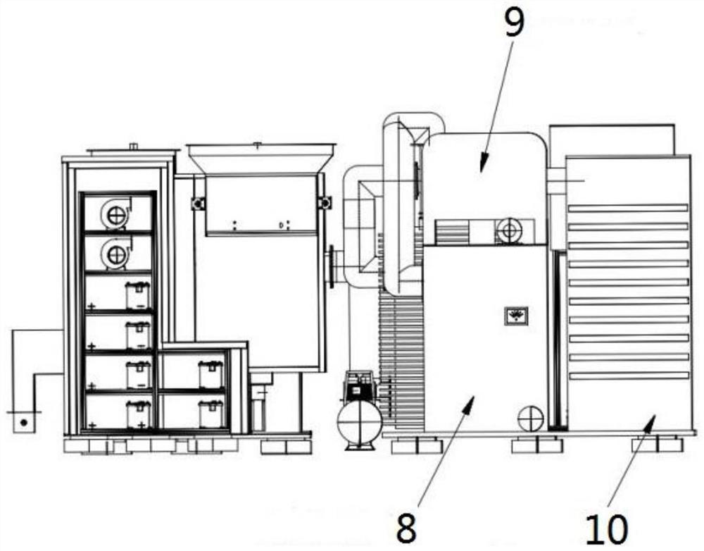 Container type medical waste treatment device with thermal plasmas