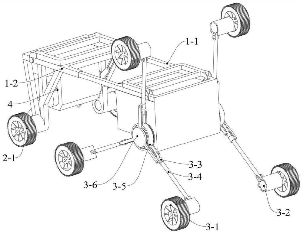 A stair-climbing logistics vehicle with the ability to lift the tail end and a stair-climbing method thereof