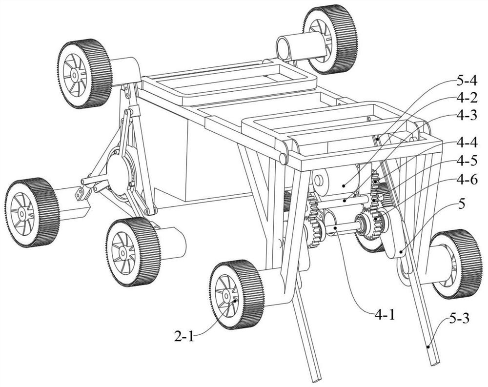 A stair-climbing logistics vehicle with the ability to lift the tail end and a stair-climbing method thereof