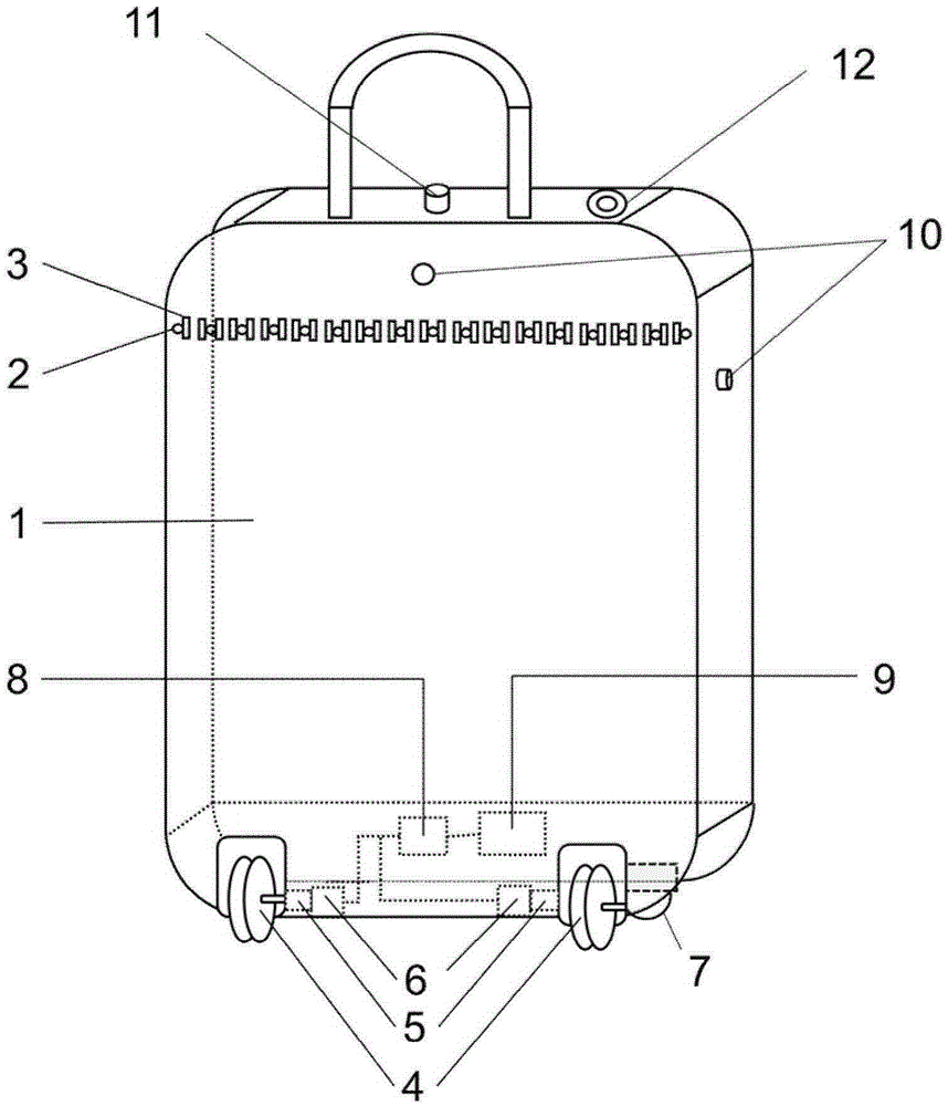 Auto-tracking suitcase