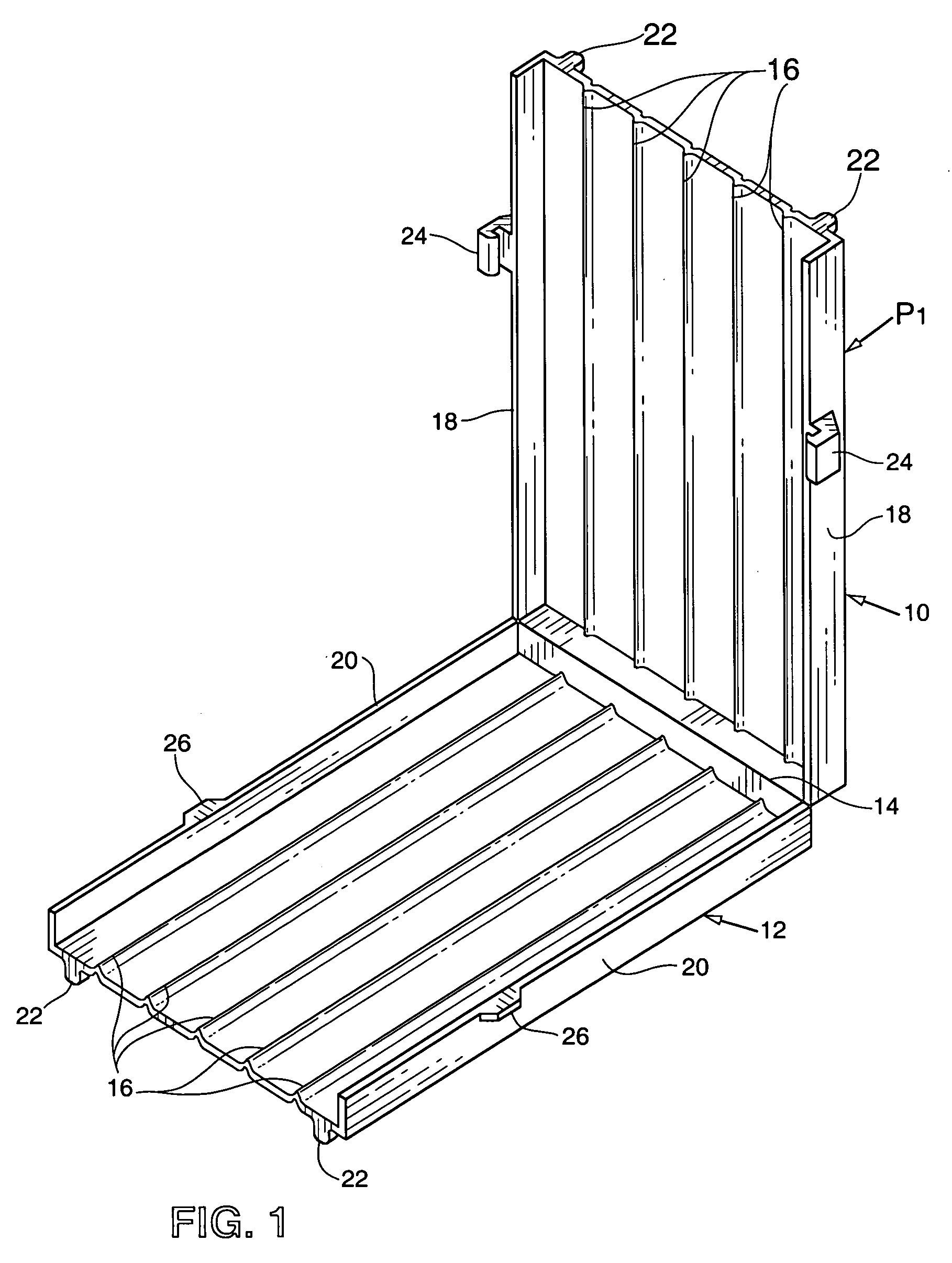 Pocket assembly for placing a flat dowel between cast in place concrete slabs