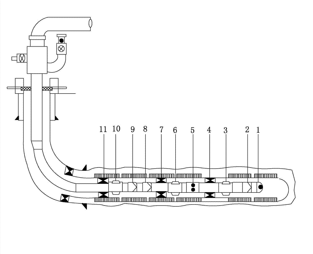 Integrated pipe column for accurate quantitative injection and seal examination and seal examination method thereof