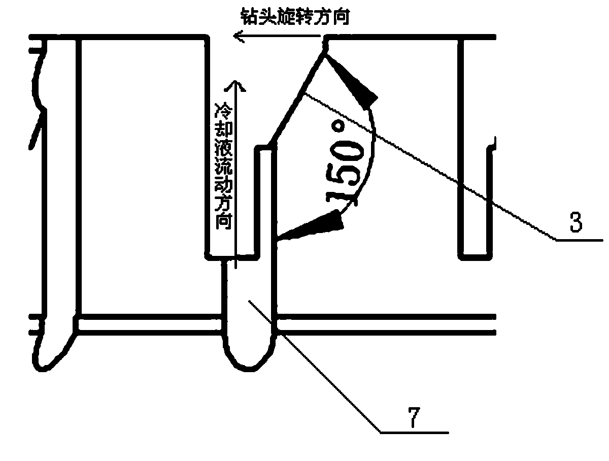 Half-funnel-type nozzle double-layer water channel diamond-impregnated bit