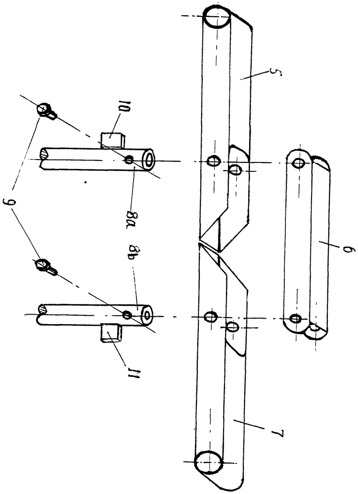 Bendable strut stretcher type program-controlled nursing bed