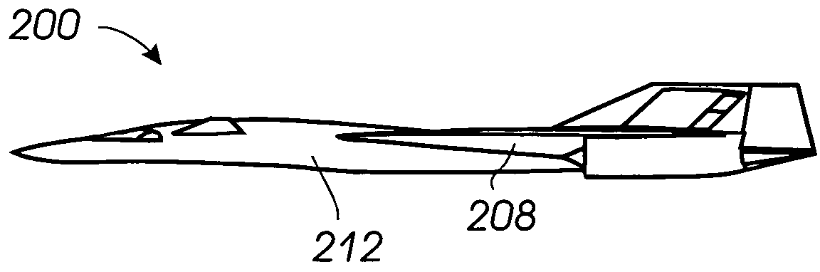 Passive aerodynamic sonic boom suppression for supersonic aircraft