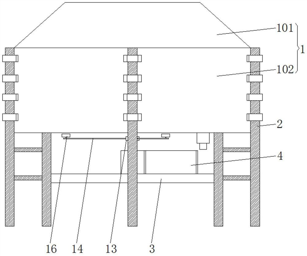 Stirring and mixing device for cosmetic production