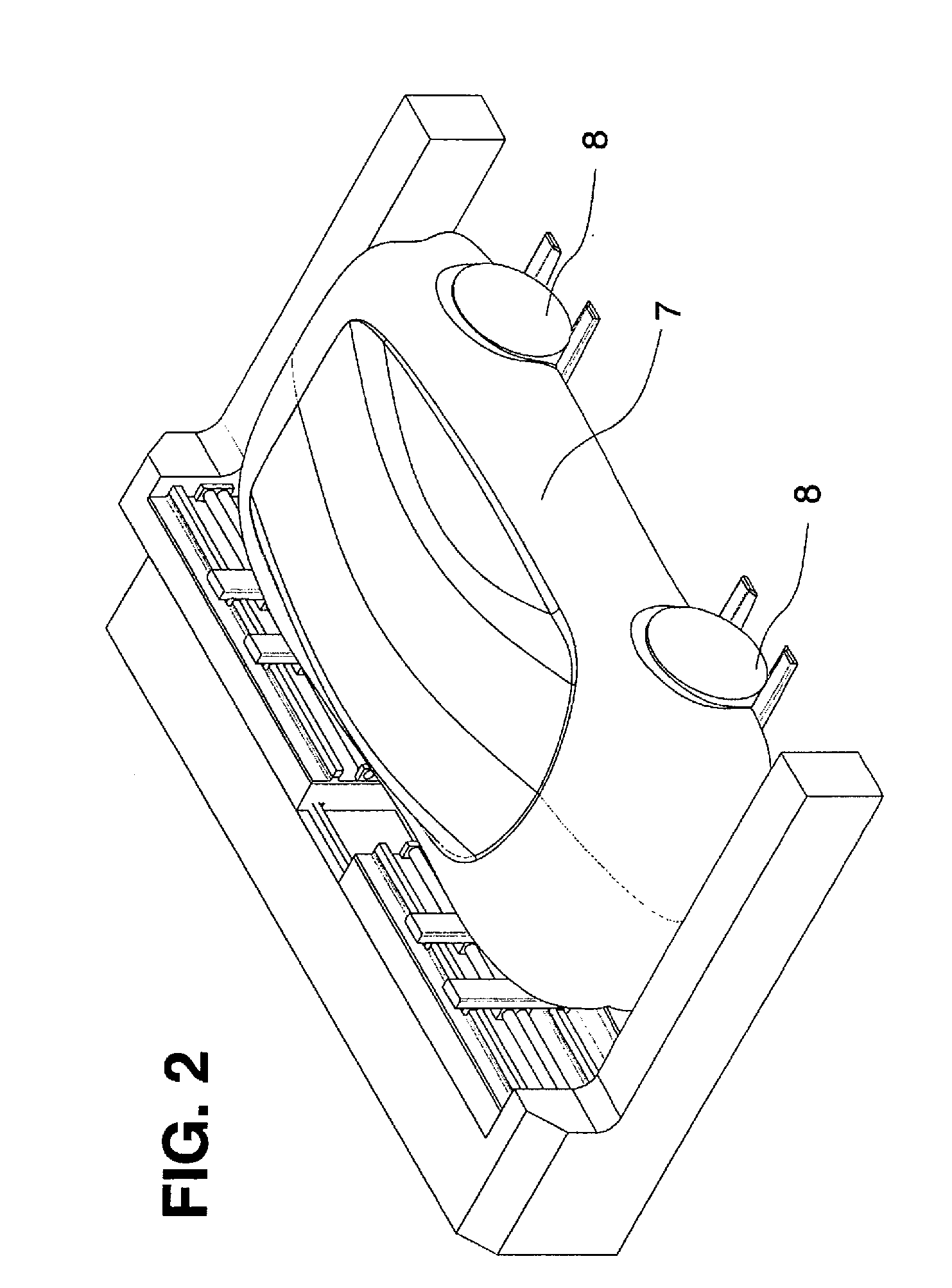 Device and method for automatically laterally storing a motor vehicle in a storing device