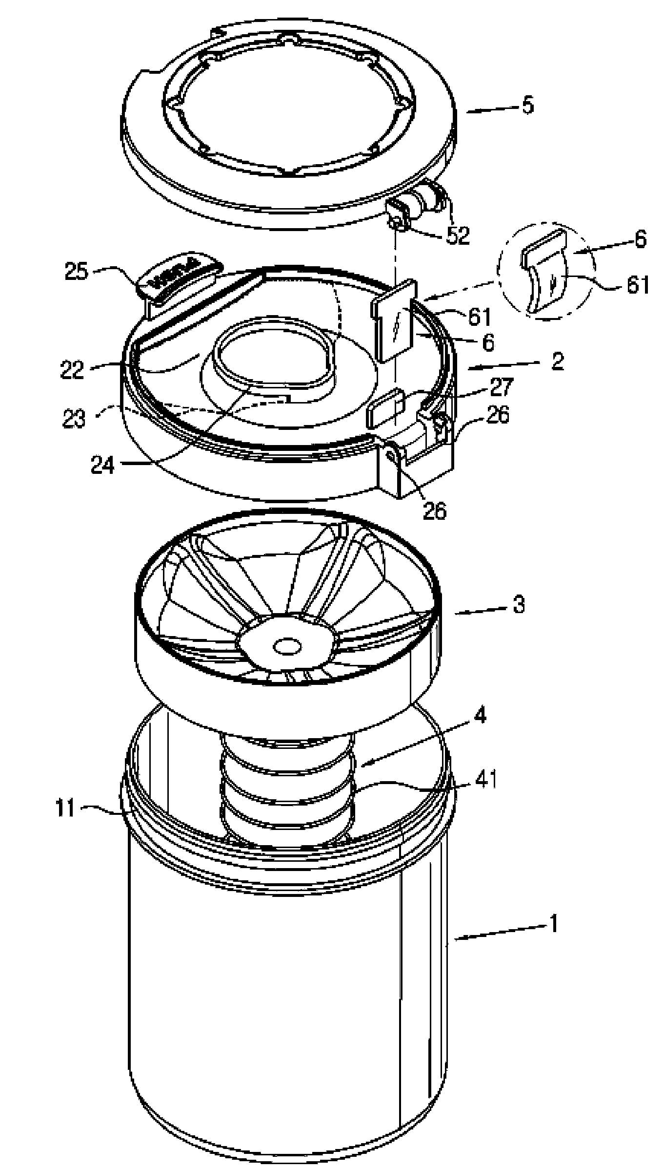 Foods or medicines dispenser for upper dischargr