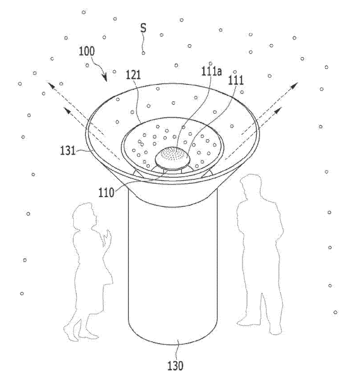 Air umbrella device