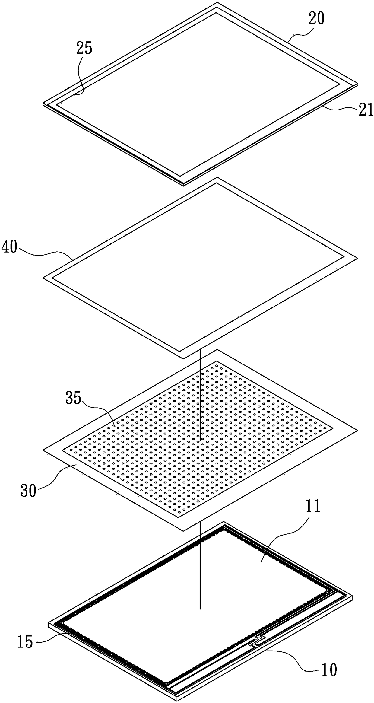 Touch-panel electrode bridging structure