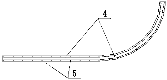 Half-and-half precast gallery structure and gallery construction method