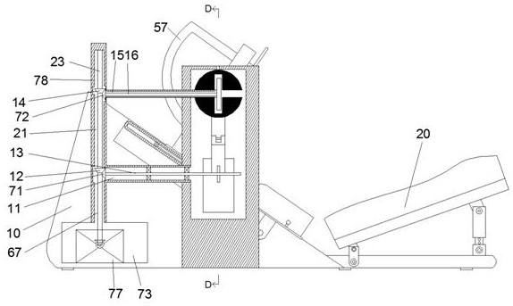 Backward pedaling machine capable of automatically adjusting weight