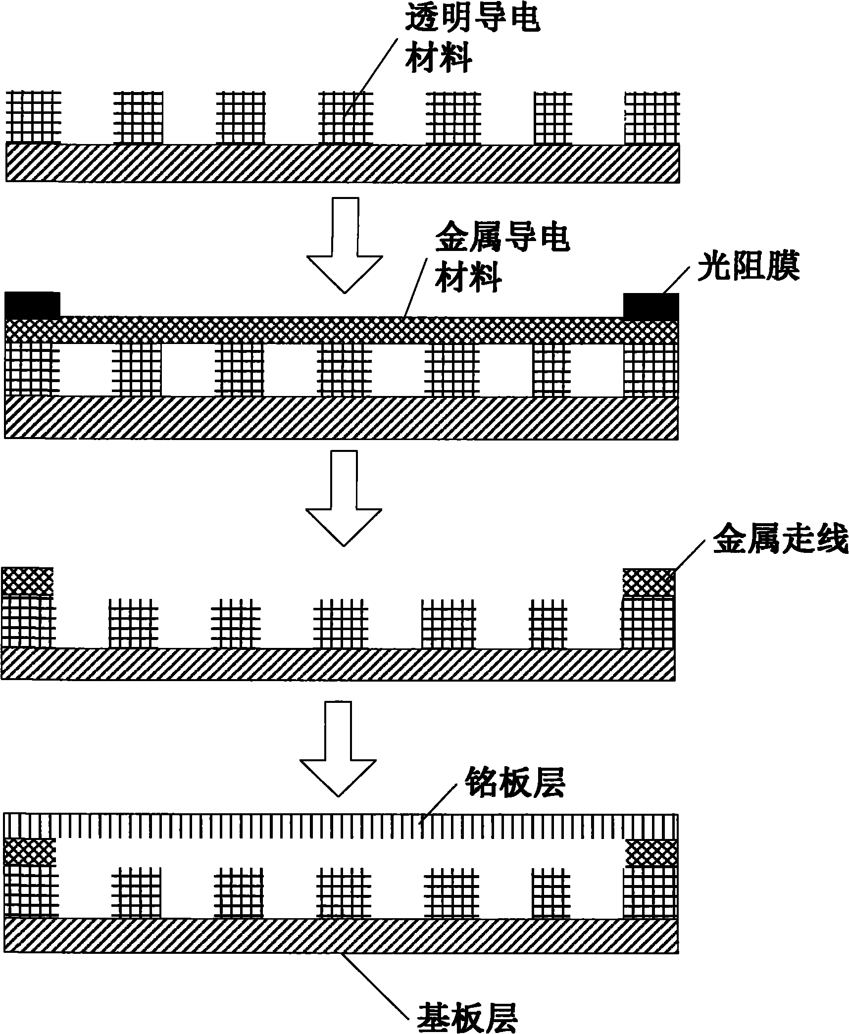 Method for manufacturing grid-pattern touch panel