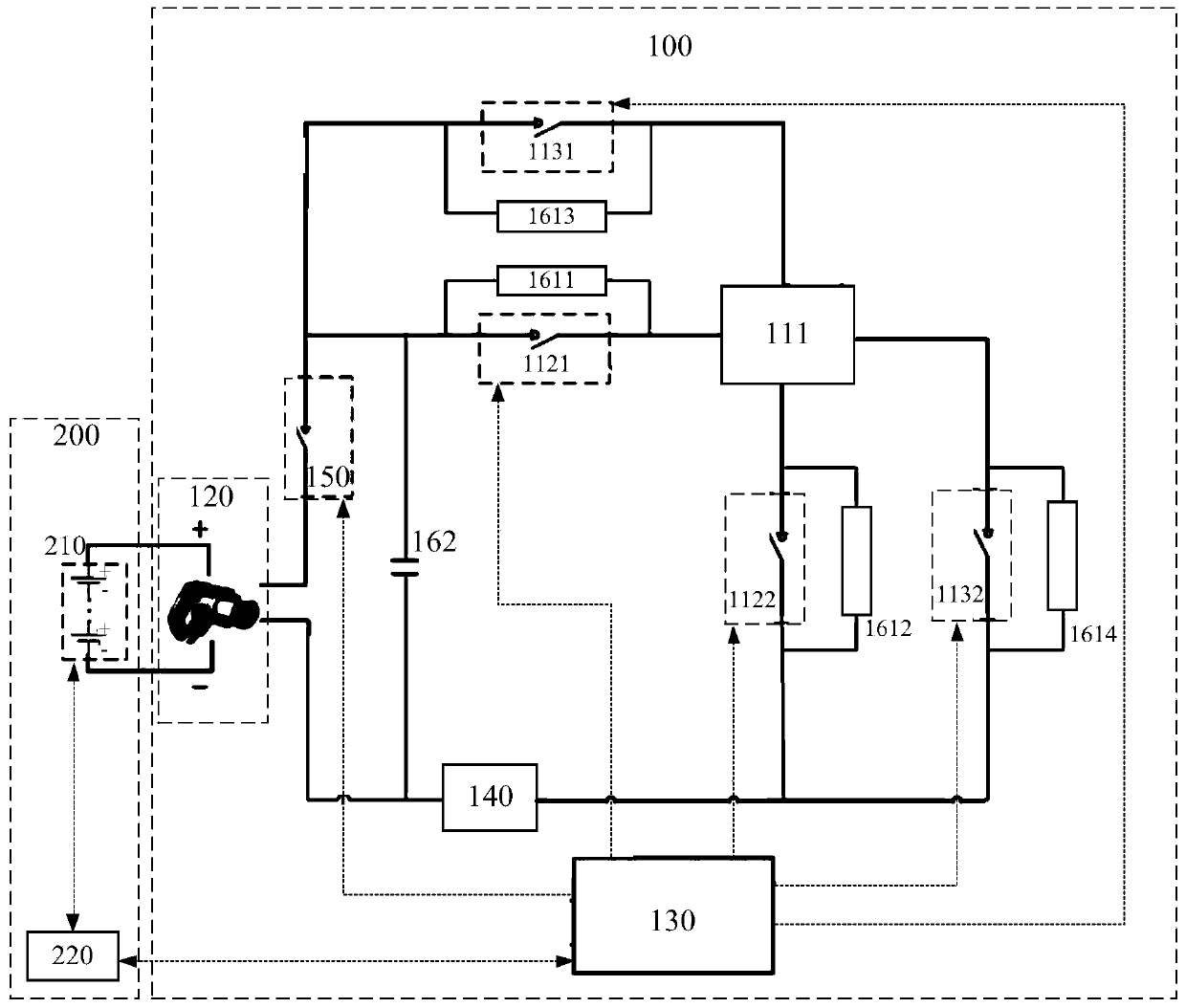 Battery pack heating device and control method