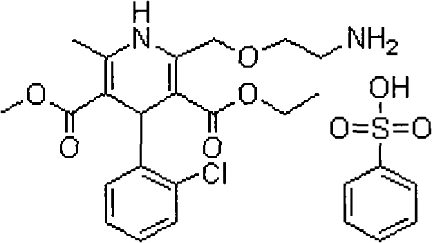 Oral tablet containing candesartan cilexetil and benzene sulfonate amlodipine and preparation method for oral tablet