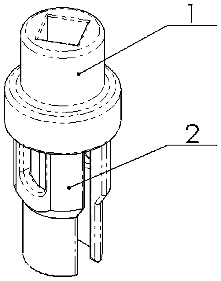 Dismounting and mounting tool for threaded fasteners with wire outgoing lines at ends