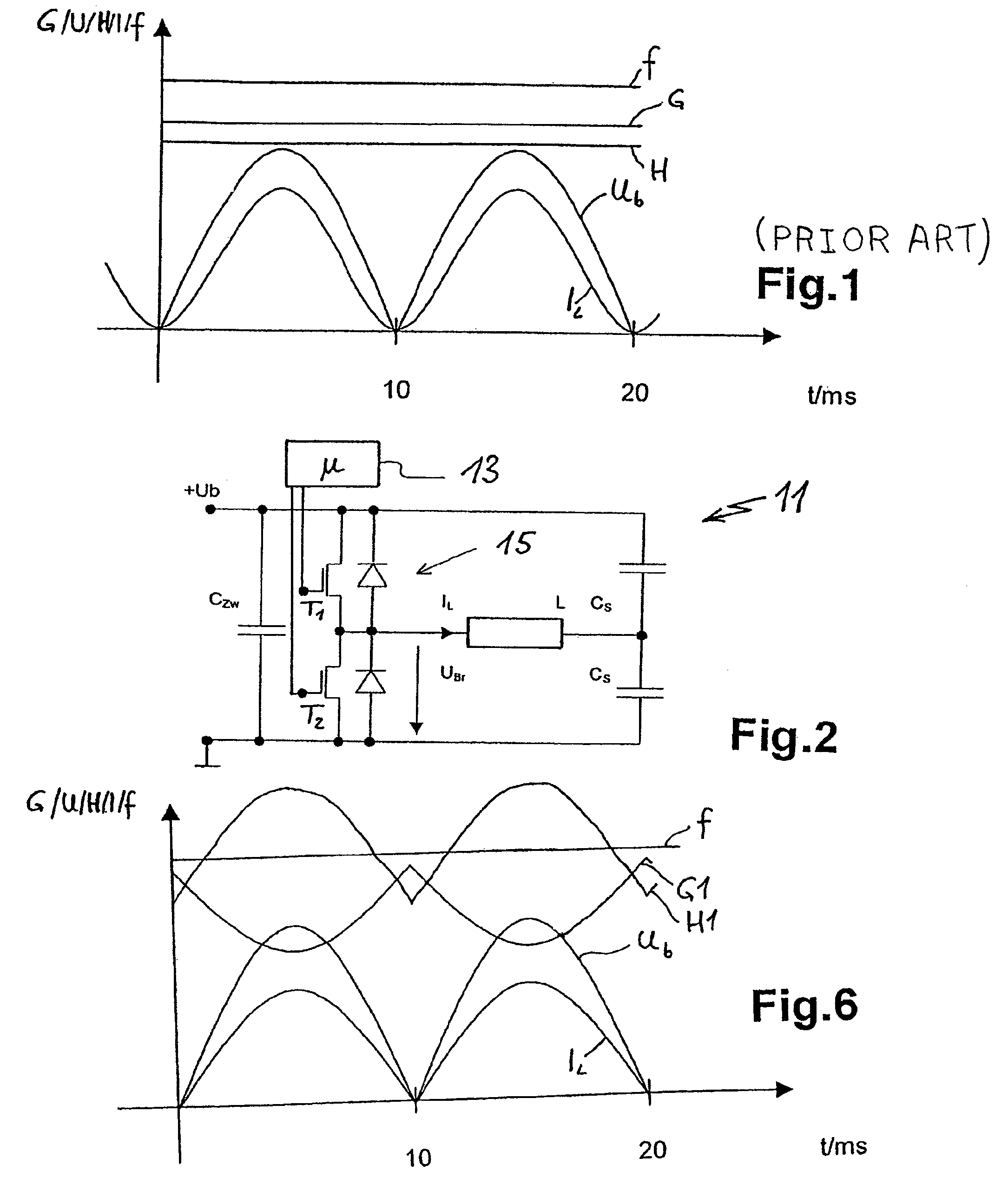 Method and arrangement for the power supply of an induction heating device