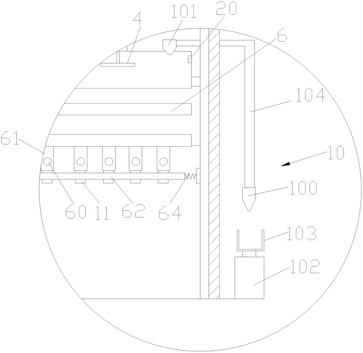 Automatic sprinkler device for greenhouse