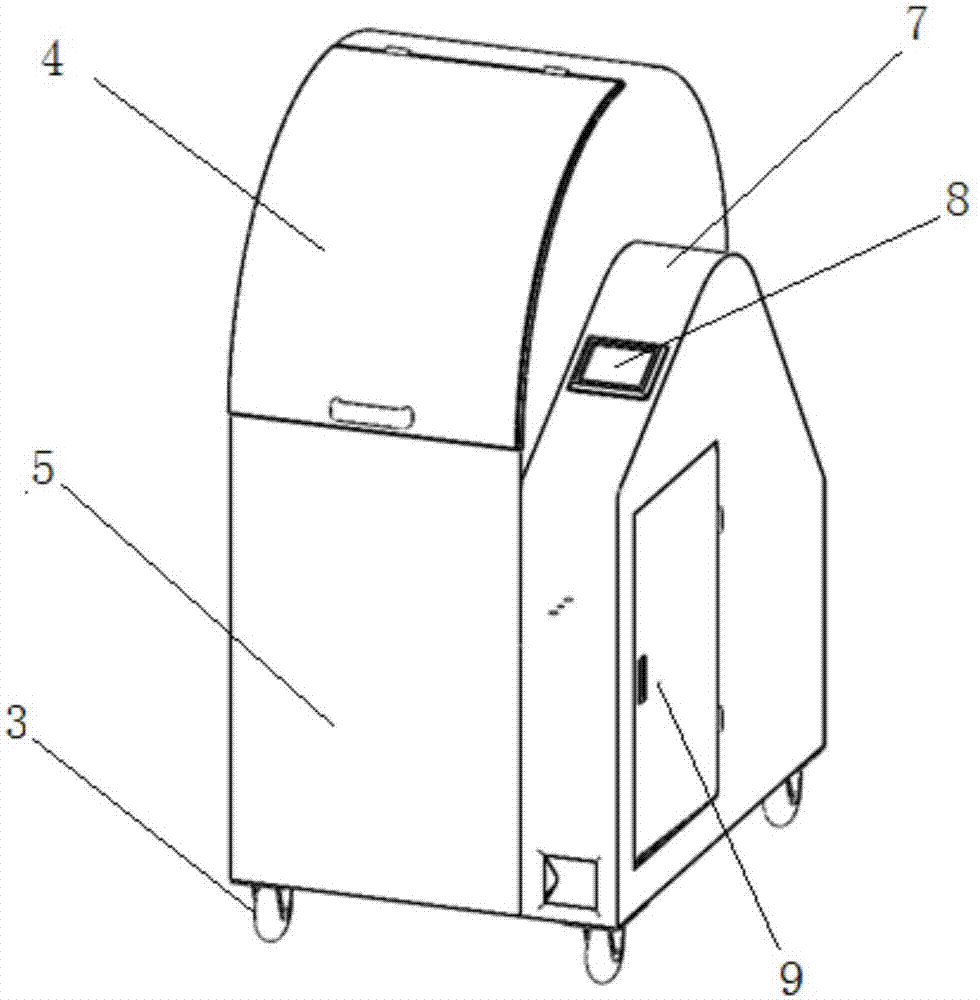 Cleaning machine of experimental animal feeding box