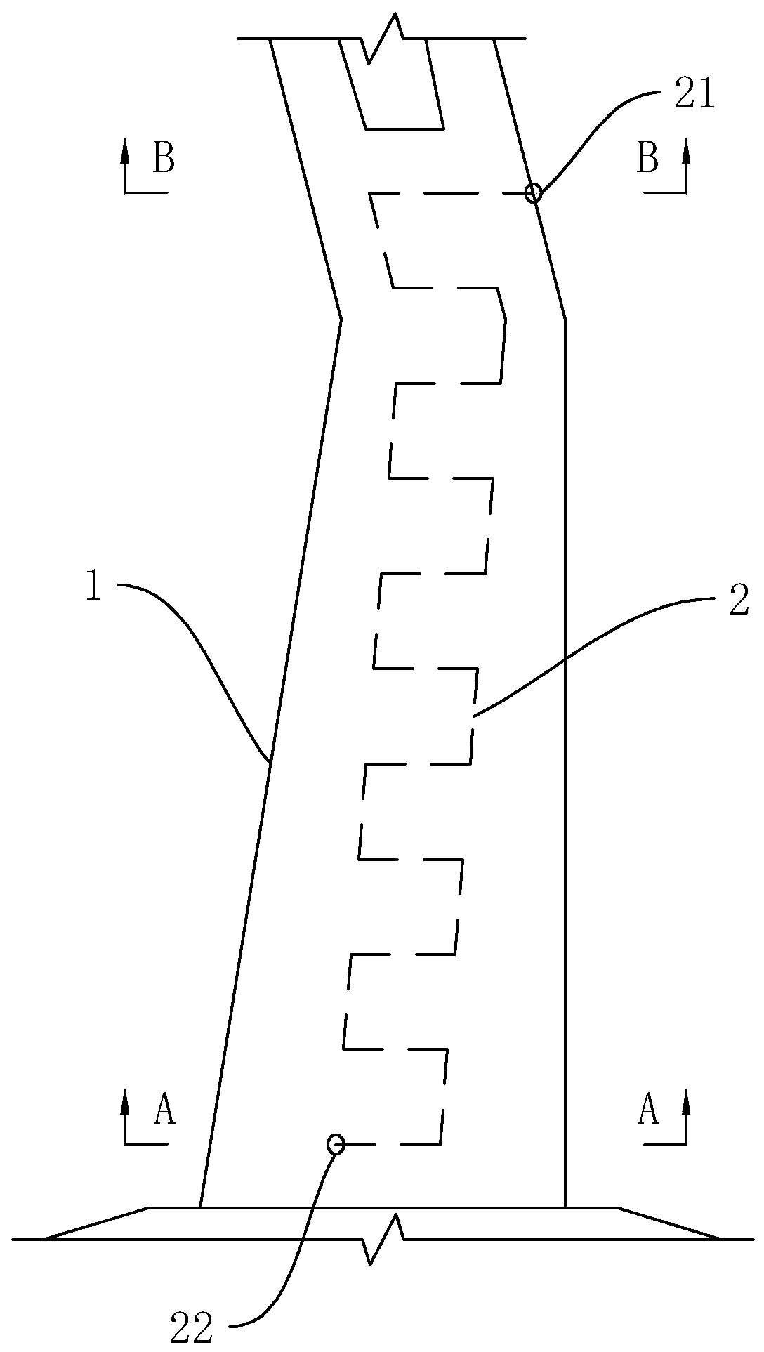 Construction method of inverted-Y-shaped upper tower column closed section