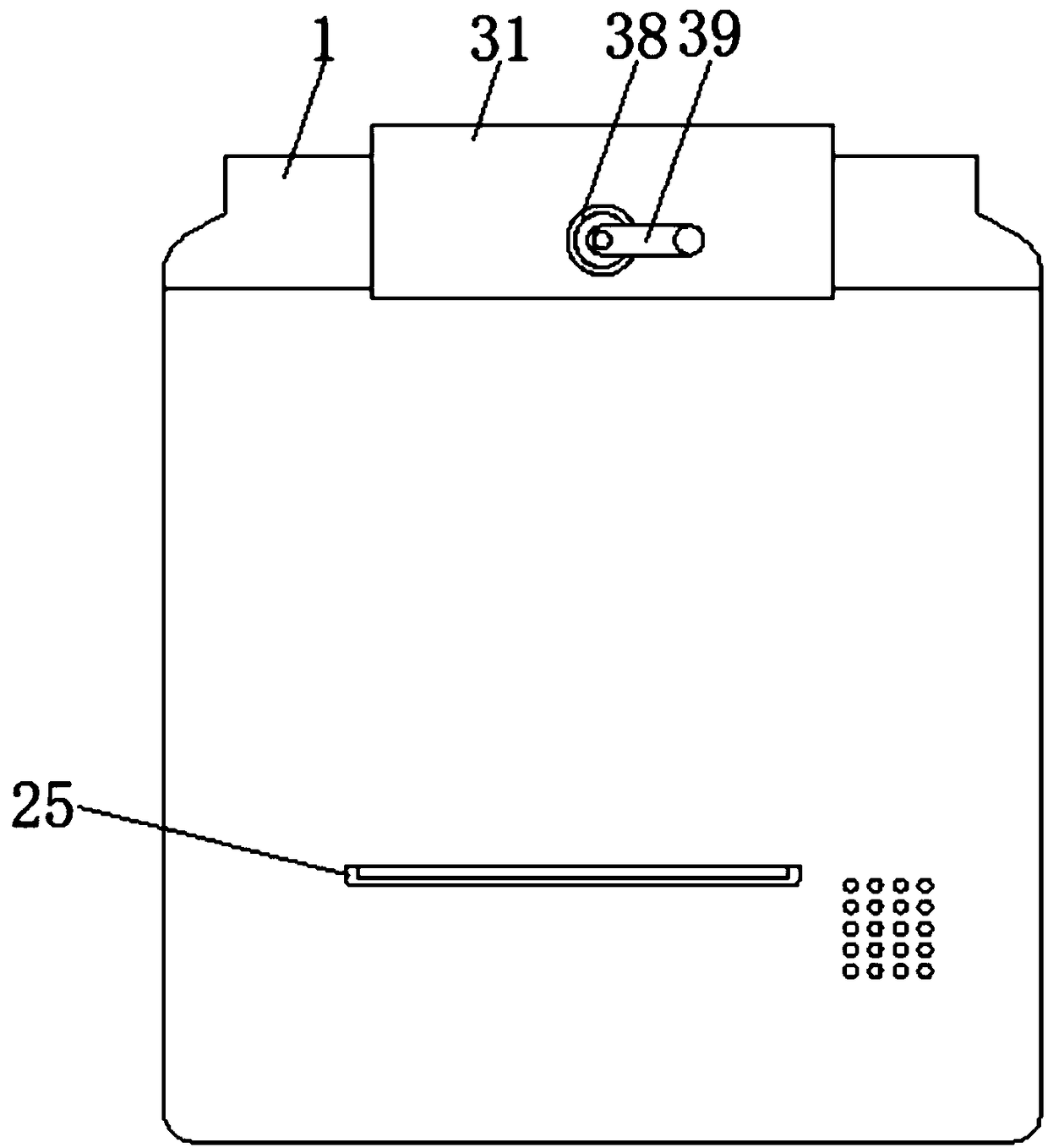 Wooden chopping board cleaning device based on power brushing and sterilization by external force