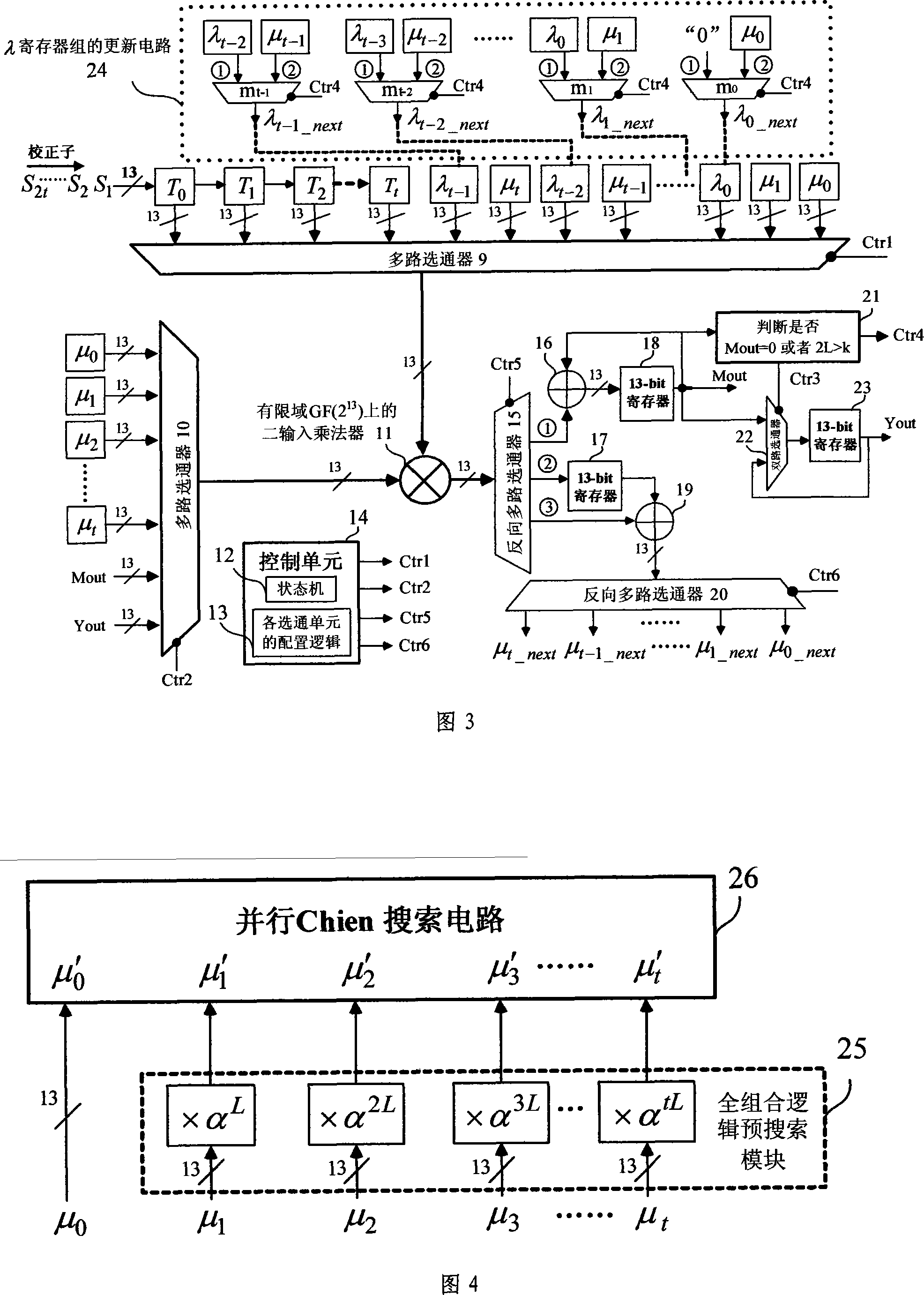 Area compact type BCH paralleling decoding circuit supporting pre searching