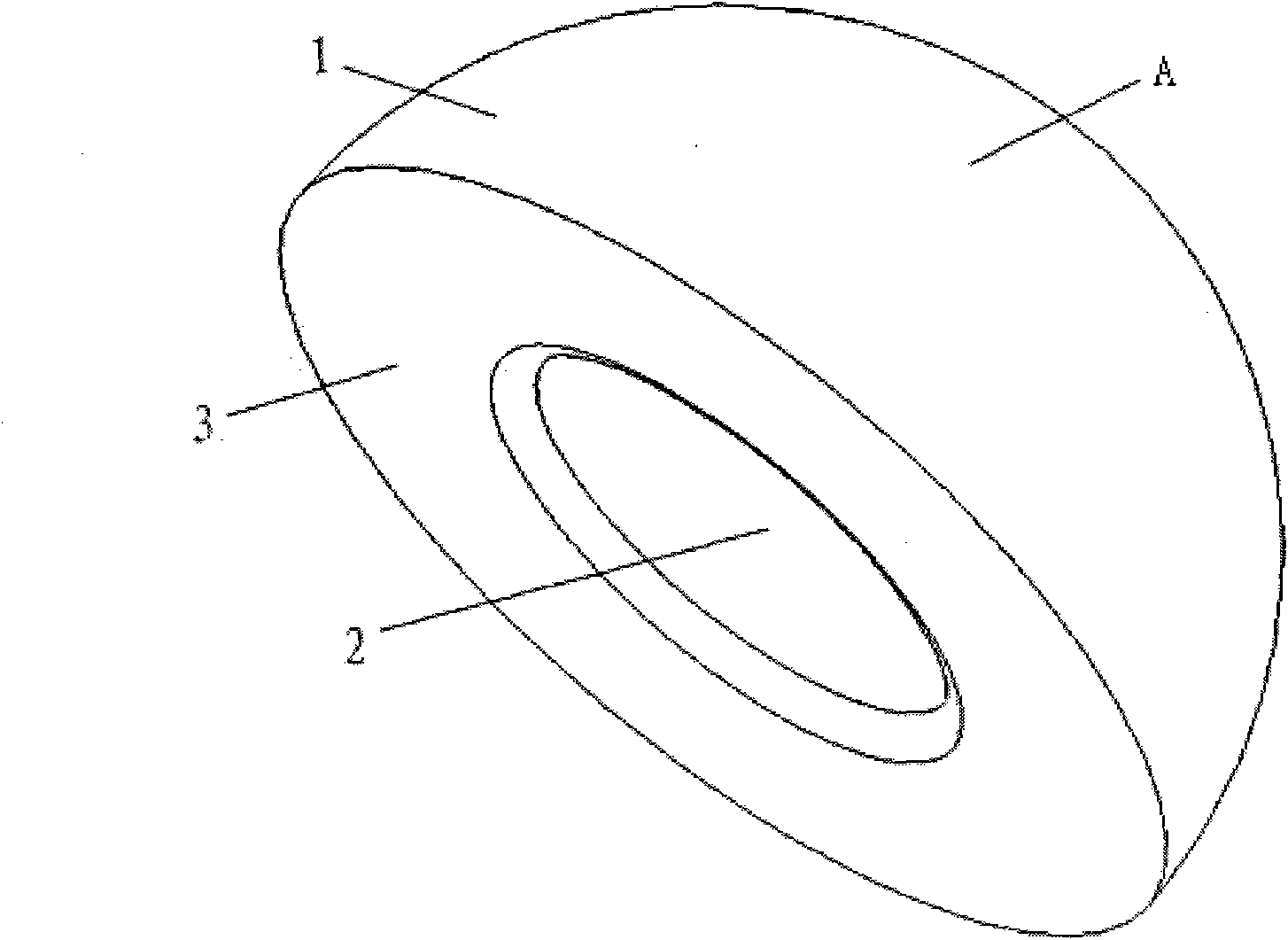 Artificial hip joint with aspherical acetabulum