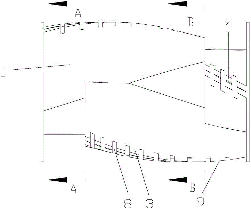 Synchronous four-ridge sawtooth type dynamic clearance changing internal mixer rotor