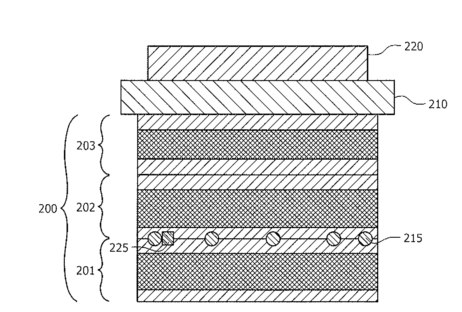 Flexible heater comprising a temperature sensor at least partially embedded within