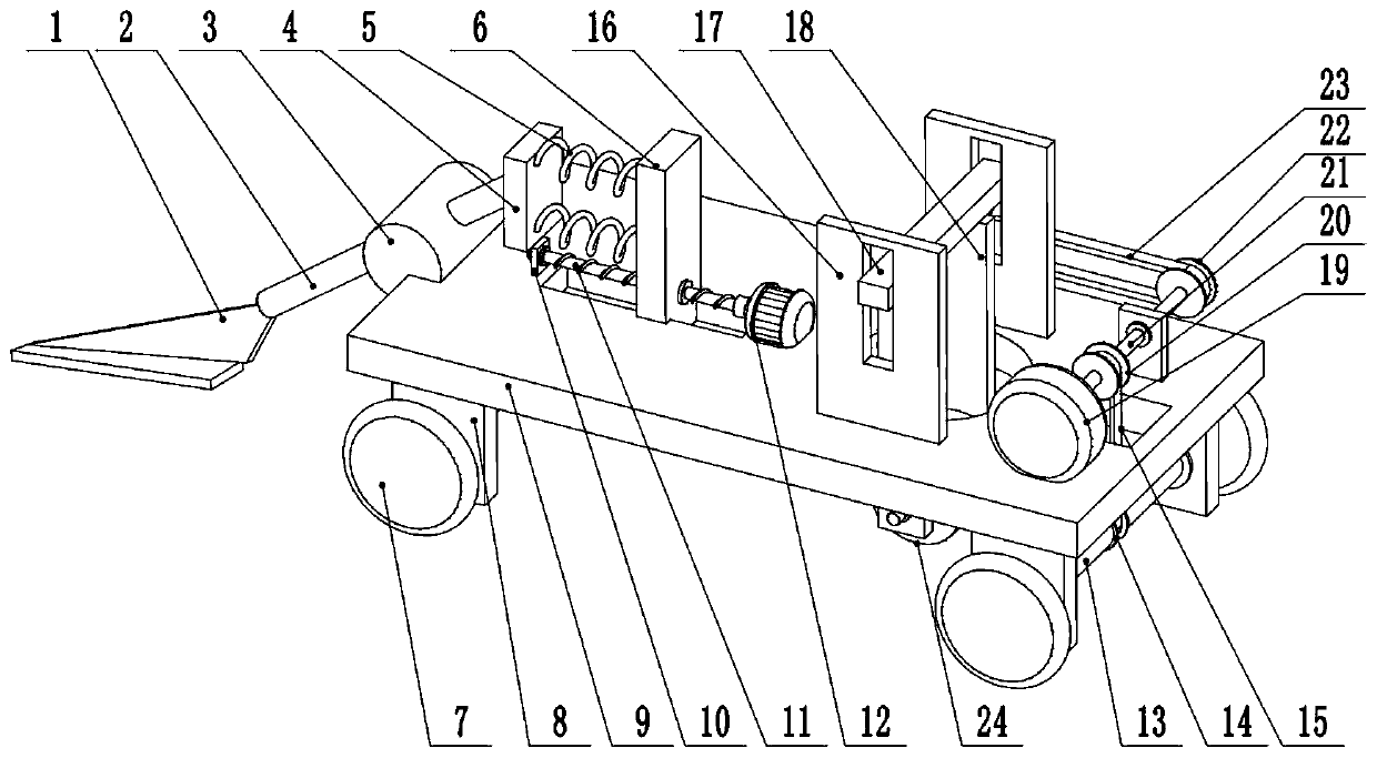 Agricultural planting soil turning device in field of agricultural machinery