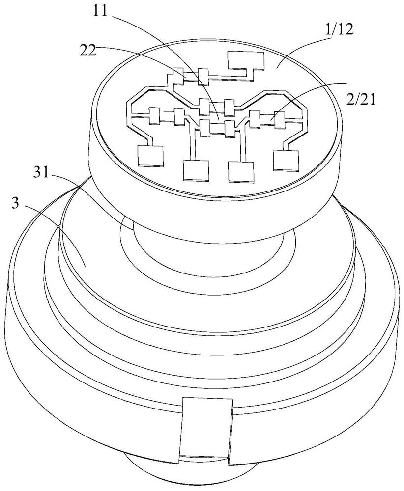 Integrated chip, thick film pressure sensor and manufacturing method thereof