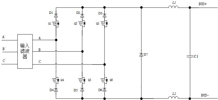 Non-isolated three-phase buck-boost rectification converter and control method