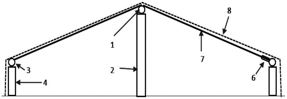 Cable-membrane greenhouse and construction method thereof