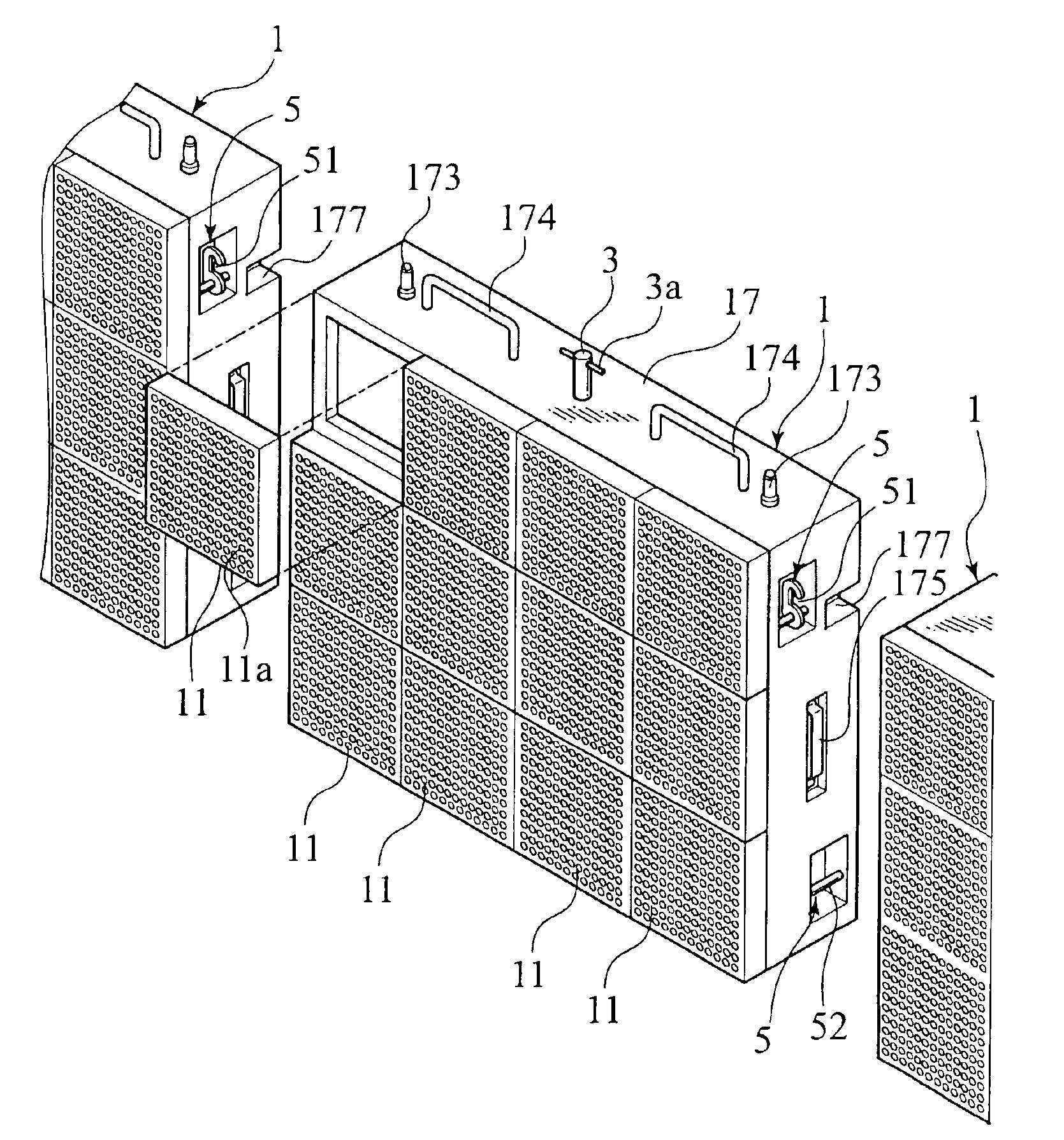 Unit connecting mechanism and image display device