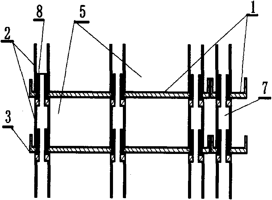 Building method of combined-type greening body