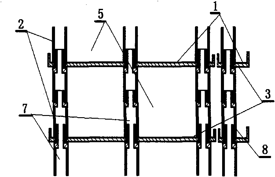 Building method of combined-type greening body